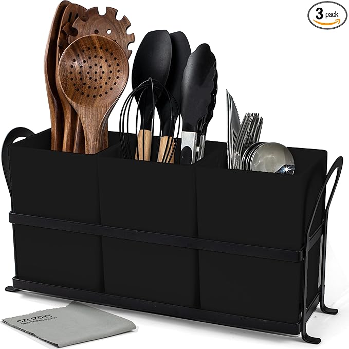 Czlizdyt Large Kitchen Utensil Holder, Drainage Utensil Caddy by CZLIADYT