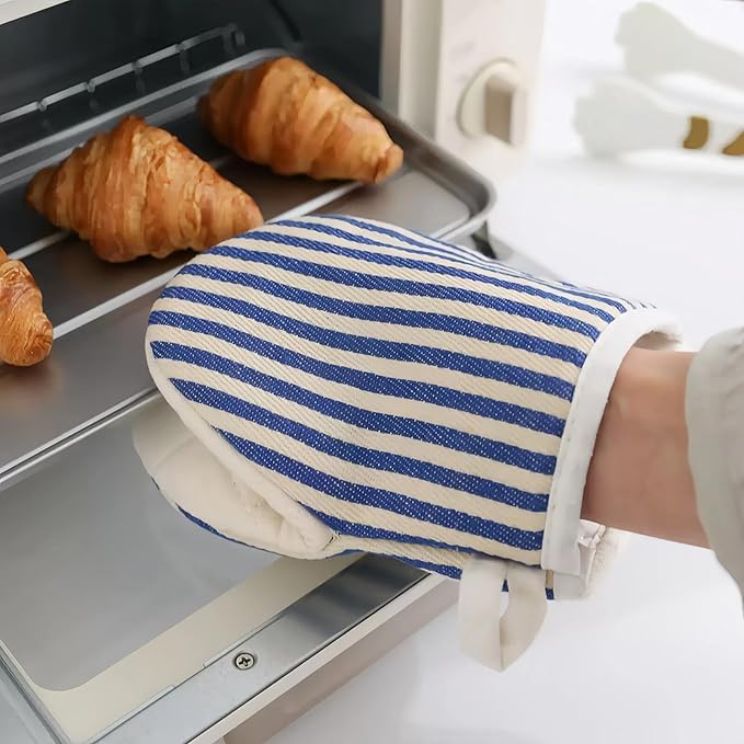 1 Pair Mini Oven Mitts, High Heat Resistant Oven Gloves, Kitchen Short Oven Mit - Image 2