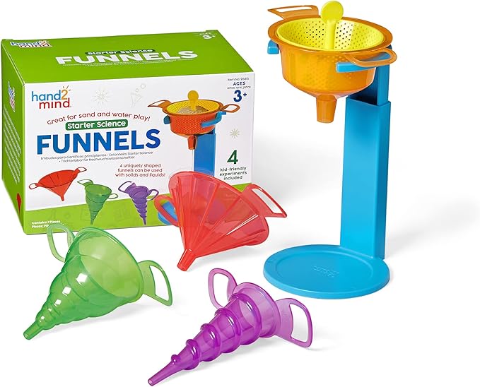 hand2mind Starter Science Funnels, Science Lab Equipment, Sand Sifter, Water by hand2mind