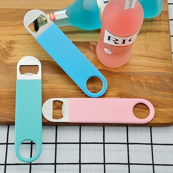 KTOJOY 3 Pack Heavy Duty Stainless Steel Flat Bottle Opener, Solid and Beer - Image 4