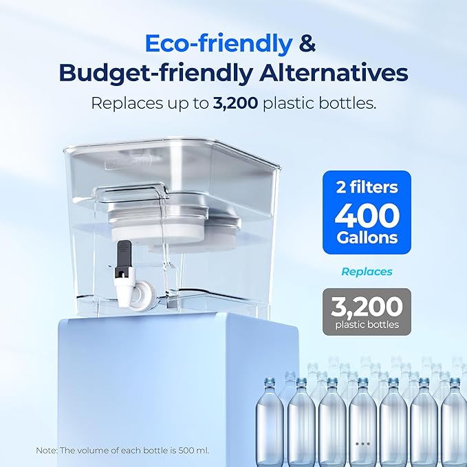 Waterdrop WFD-22L-DF Water Filter Dispenser, 40-Cup Water Purifier, 2 Built-in - Image 8
