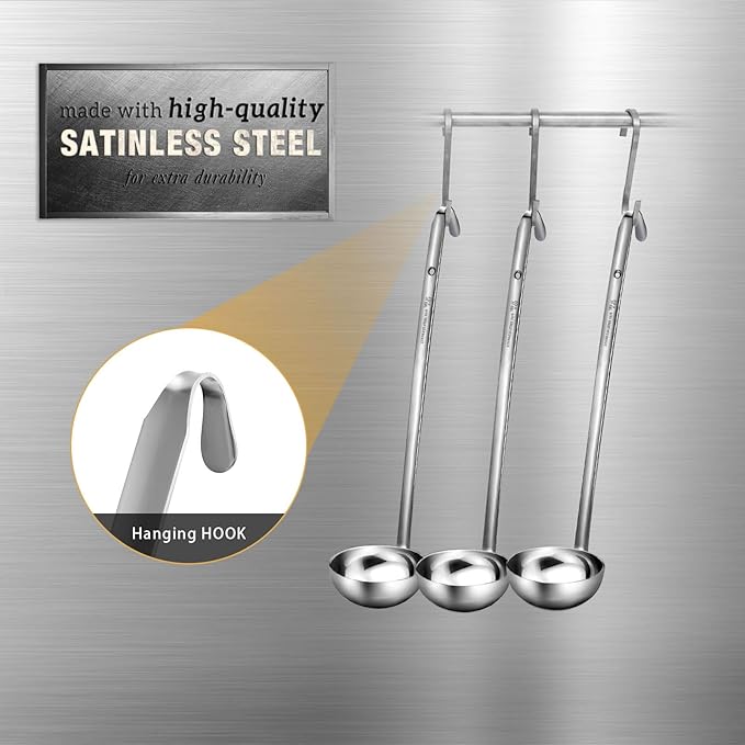 meekoo Stainless Steel Ladle Soup Handle Ladle - Image 4