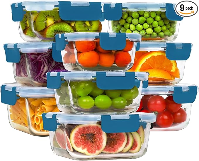 HOMBERKING Glass Food Storage Containers by HOMBERKING