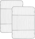 Baking Cooling Rack Set of 2, E-far 16.5"x11.5" Stainless Steel Metal Roasting by E-far