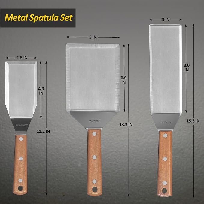 Stainless Steel Spatula Set, Grill Spatula Set - Image 2