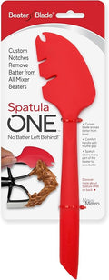 Silicone Spatula ONE Mixer Beater Scraper and Spatula, Cherry Red by NewMetroDesign