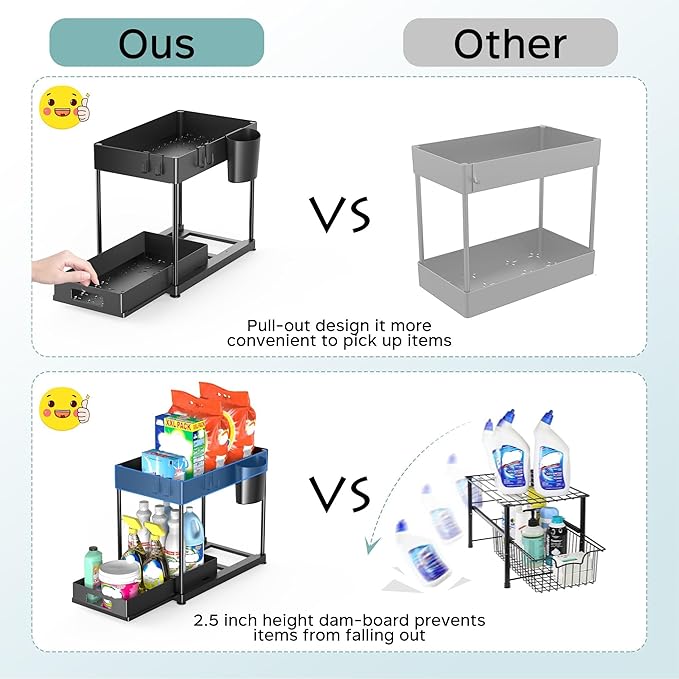 2 Pack Under Sink Organizer - Image 4