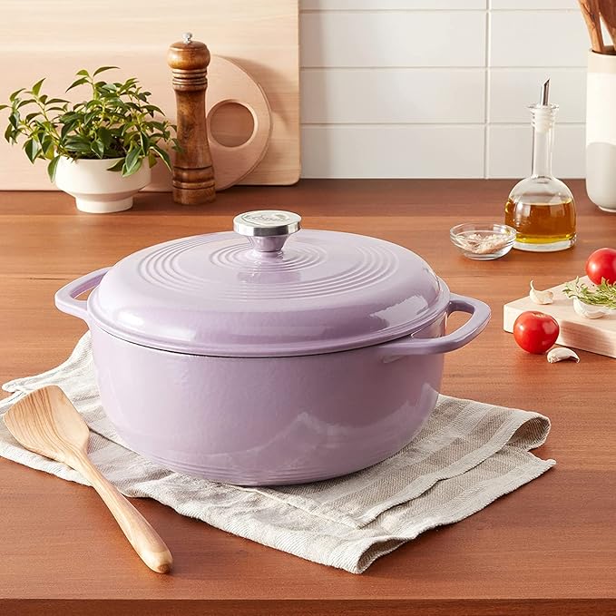 Lodge 7.5 Quart Enameled Cast Iron Oval Dutch Oven - Image 4