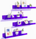 upsimples Acrylic Shelves for Wall Decor, Living Room, Floating Bookshelves for by upsimples