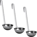 Super Sturdy, Ergonomic 6 Oz. Soup Ladle 3 Pk. Stainless Steel Ladles by FoodRestaurantSupplies