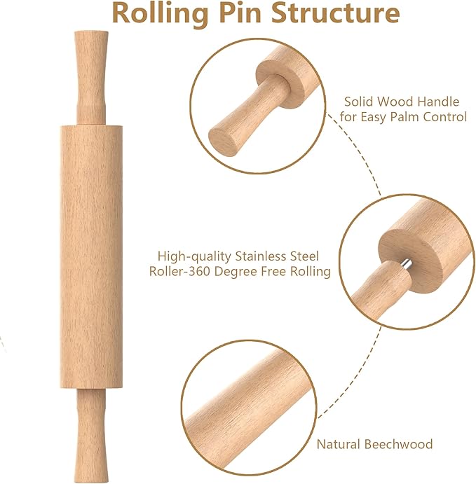 Classic Wooden Rolling Pin - Image 5