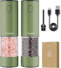 TOMEEM Upgraded Larger Capacity Electric Salt and Pepper Grinder Set by Tomeem