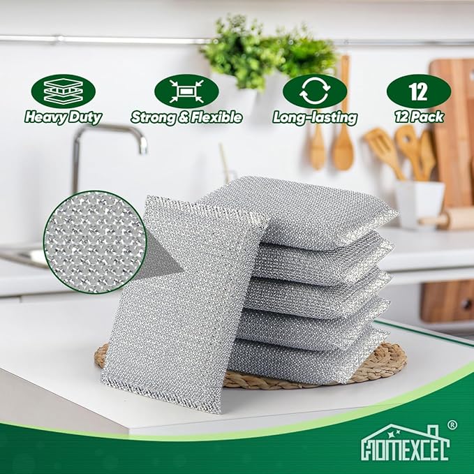 HOMEXCEL All-Purpose Sponge Pads 12PK, Non-Scratch Dish Sponges Safe - Image 5