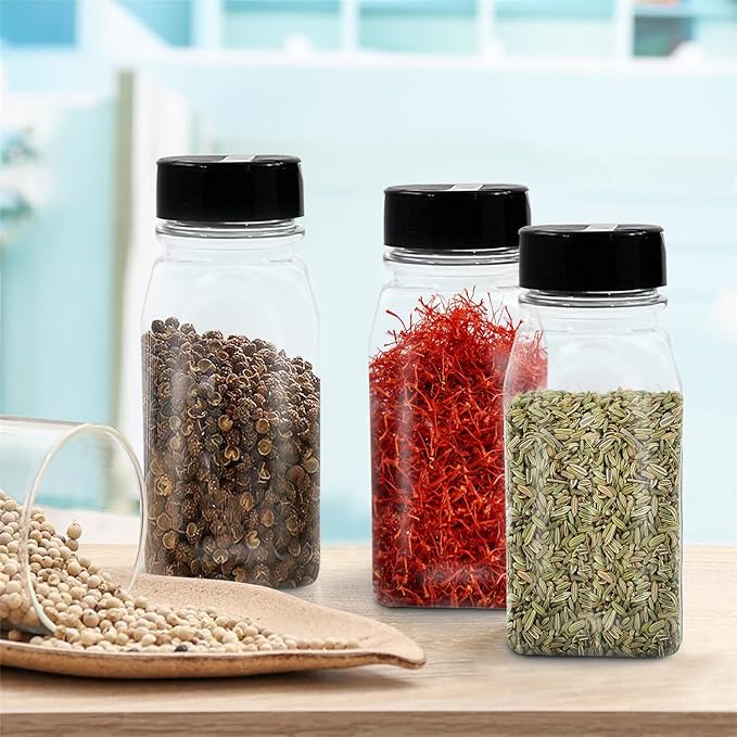 RoyalHouse - 6 Pack 14 Oz Plastic Spice Jars - Image 5