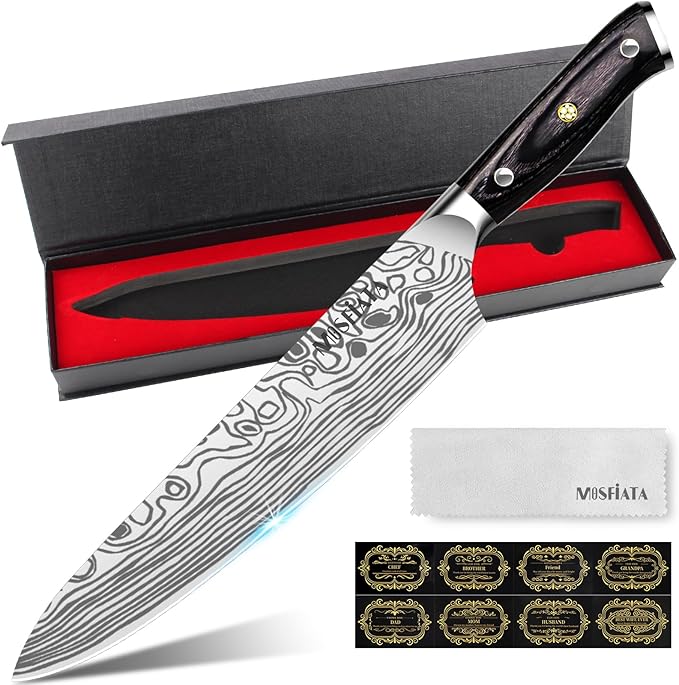 MOSFiATA Chef Knife 10 Inch Super Sharp Professional Kitchen Knife by MOSFiATA