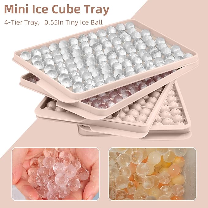 WIBIMEN Mini Ice Cube Trays, 0.55” Tiny Pebble Ice - Image 7