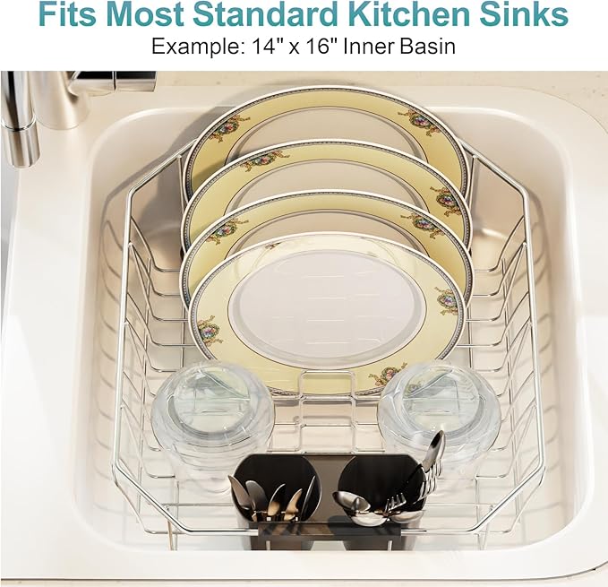 GSlife Small in Sink Dish Drying Rack - Image 7