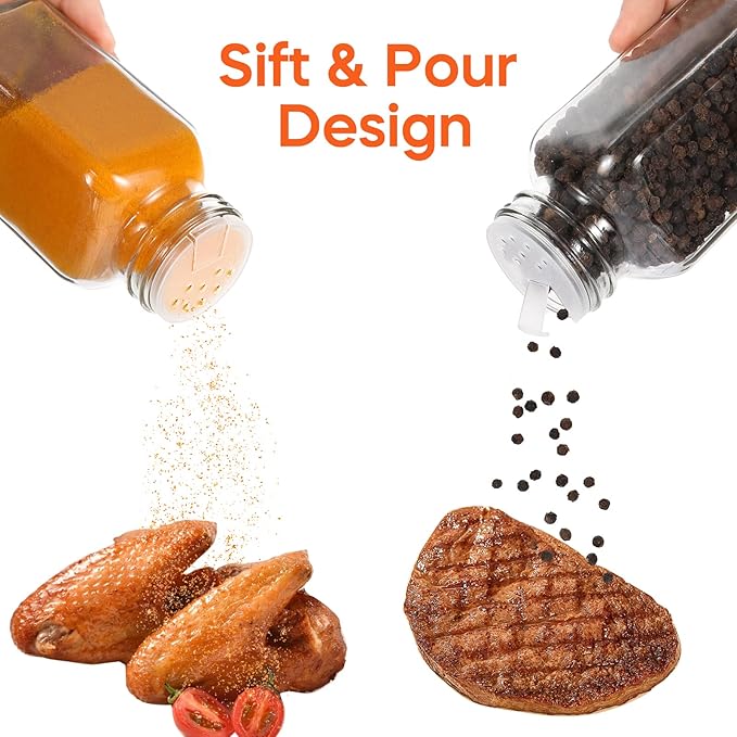 16 Pack 6 oz Glass Spice Jars - Image 5