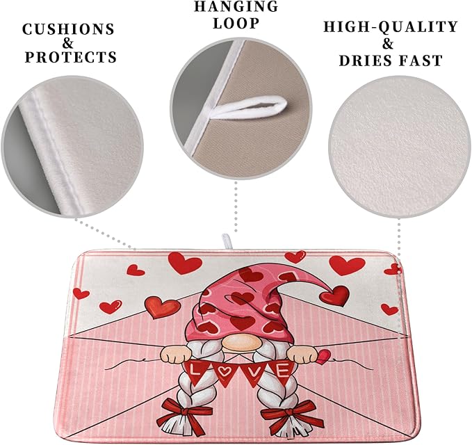 Valentine's Day Love Letter Dish Drying Mat - Image 3
