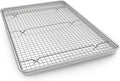 Half Sheet Pans with Rack Set, 18 Inch Commercial Quality Baking Sheet Pan Set by EWFEN
