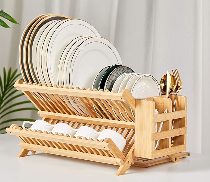 NOVAYEAH Bamboo Dish Drying Rack - Image 2