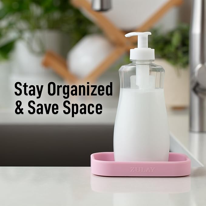 Zulay Kitchen Small Silicone Sponge Holder – Space-Saving Sink Organizer Tray - Image 6
