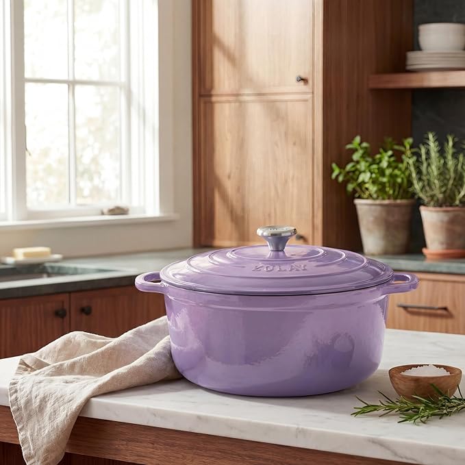 Zulay Kitchen 6 Quart Enameled Cast Iron Dutch Oven Pot - Image 2