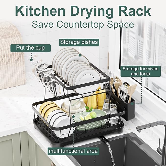 LIYI Dish Drying Rack, Large Dish Rack - Image 5