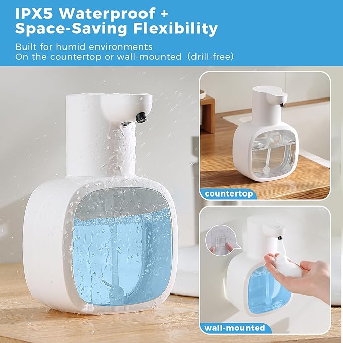 Automatic Foaming Soap Dispenser, 17oz/500ml Touchless Rechargeable - Image 5