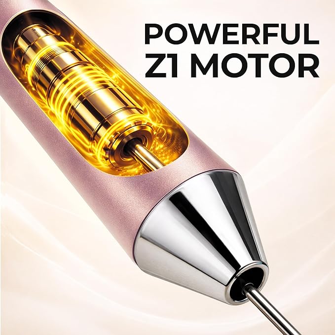 Zulay Kitchen Metal Rechargeable Milk Frother, 3 Whisk Attachments Handheld - Image 5