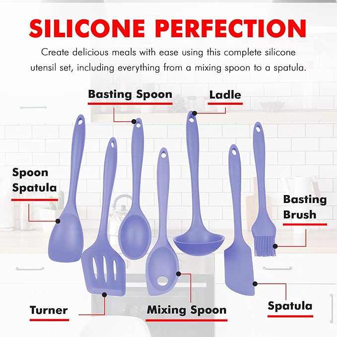 Chef Craft - Premium Silicone Kitchen Tools and Utensils Set, Non-Scratch - Image 4