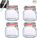 Hovico 25 oz Glass Jars With Airtight Lids And Leak Proof Rubber Gasket by Hovico