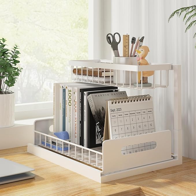 REALINN Under Sink Organizer, Pull Out Cabinet Organizer 2 Tier Slide Out Sink - Image 5