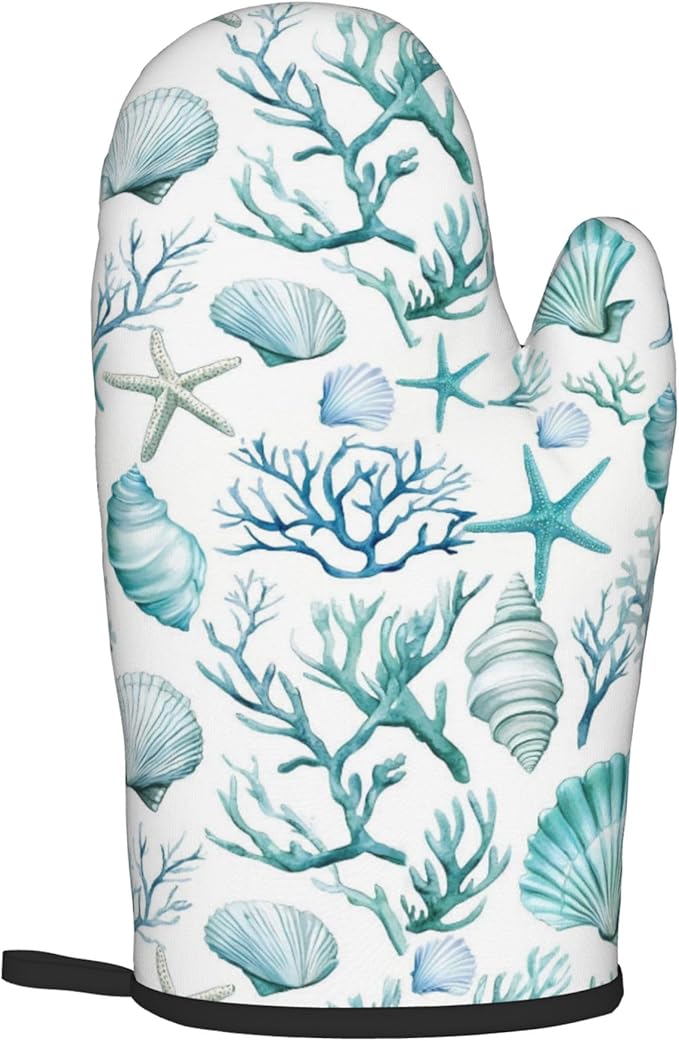 Nautical Oven Mitts and Pot Holders Sets Coastal Kitchen Mitts Potholders 2PCS - Image 8