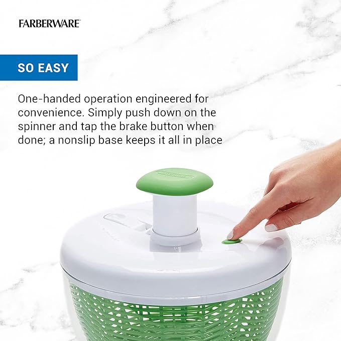Farberware Small Pro Salad Spinner, 3.16 Qt Lettuce Spinner - Image 4
