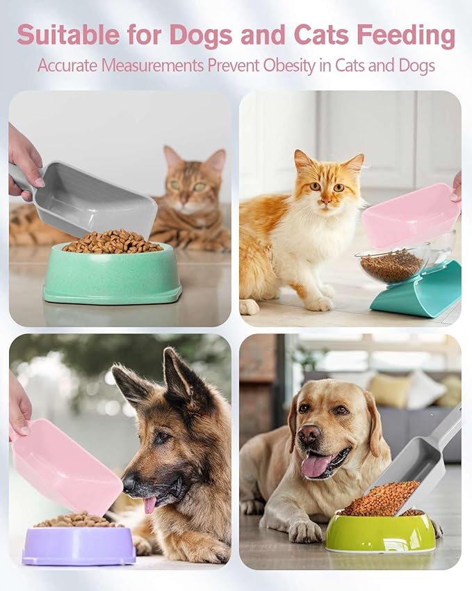 2 Cup Dog Food Scoop, Plastic Pet Food Scoop - Image 6