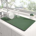 Rnivvi Dish Drying Mat for Kitchen Counter, 12 x 19" Super Absorbent Drainer by Rnivvi