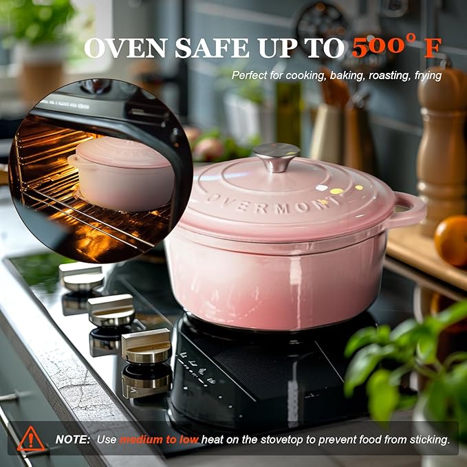 Overmont Enameled Cast Iron Dutch Oven - Image 5