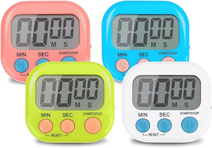 4-Piece Multi-Function Electronic Timer, Learning Management, Suitable by CHEMEILAI