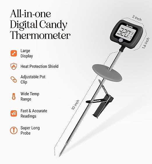 Digital Candy Thermometer with Pot Clip, Instant Read Kitchen Thermometer - Image 3