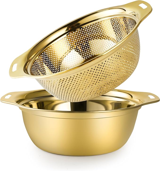 Colander 304 Stainless Steel 3-quart by Gulex