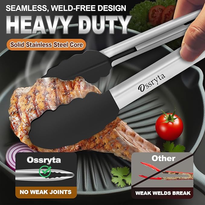 Kitchen Tongs with Silicone Tips - Image 2