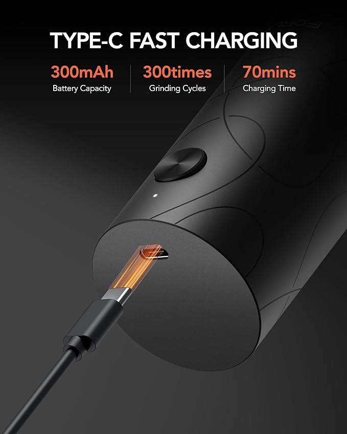 FORLIM Electric Salt and Pepper Grinder Set, USB Rechargeable, Automatic Salt - Image 4