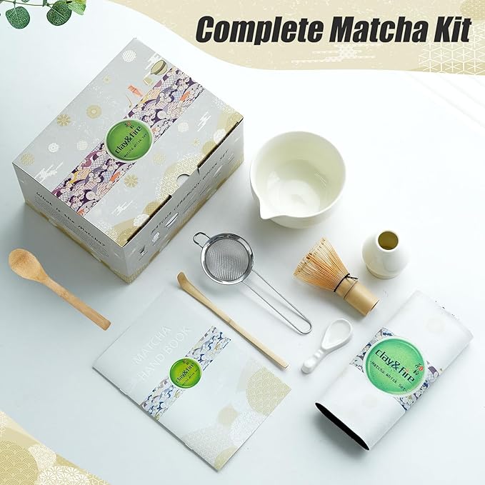 Clay&Fire Matcha Whisk Set, Ceramic Matcha Set, Matcha Bowl - Image 2