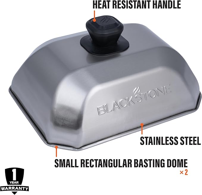 Blackstone 5207 Rectangle Basting Cover Small 2-Pack Griddle Accessories - Image 3