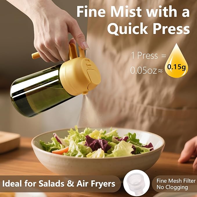 SWEET VIEW Olive Oil Dispenser and Oil Sprayer – 16oz/470ml Glass Light-Proof - Image 3