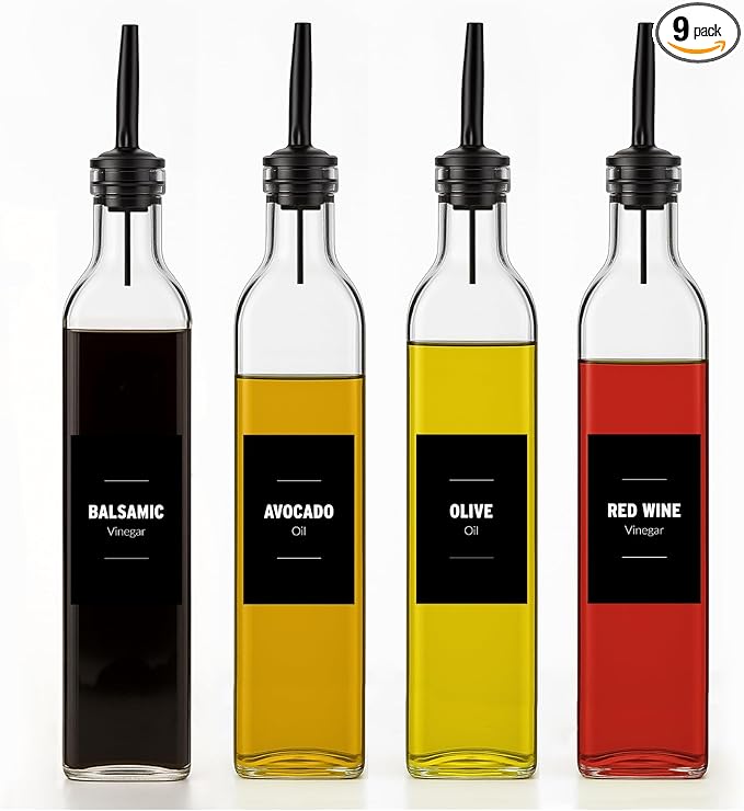 Olive Oil & Vinegar Dispenser Bottle Set by Unknown