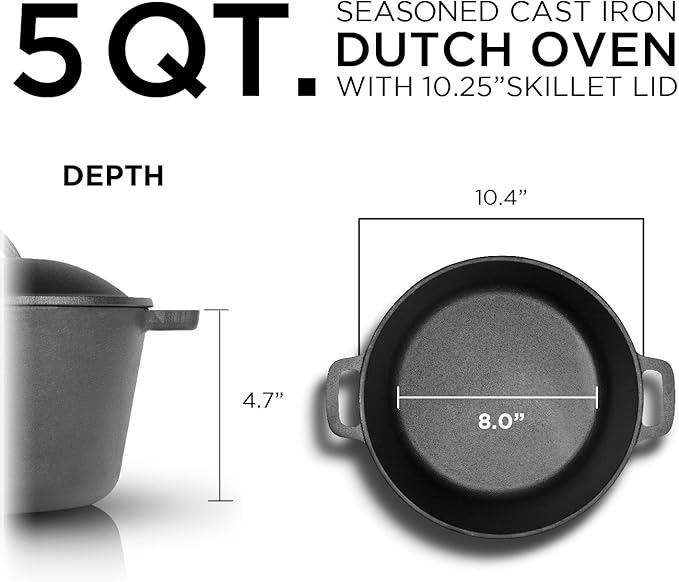 Commercial Chef 5-Qt. Dutch Oven - Image 5