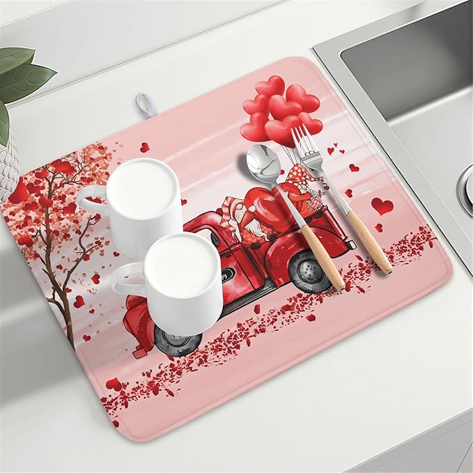 Valentine's Day Dish Drying Mats - Image 8