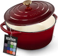 Zulay Kitchen 6 Quart Enameled Cast Iron Dutch Oven Pot by ZulayKitchen